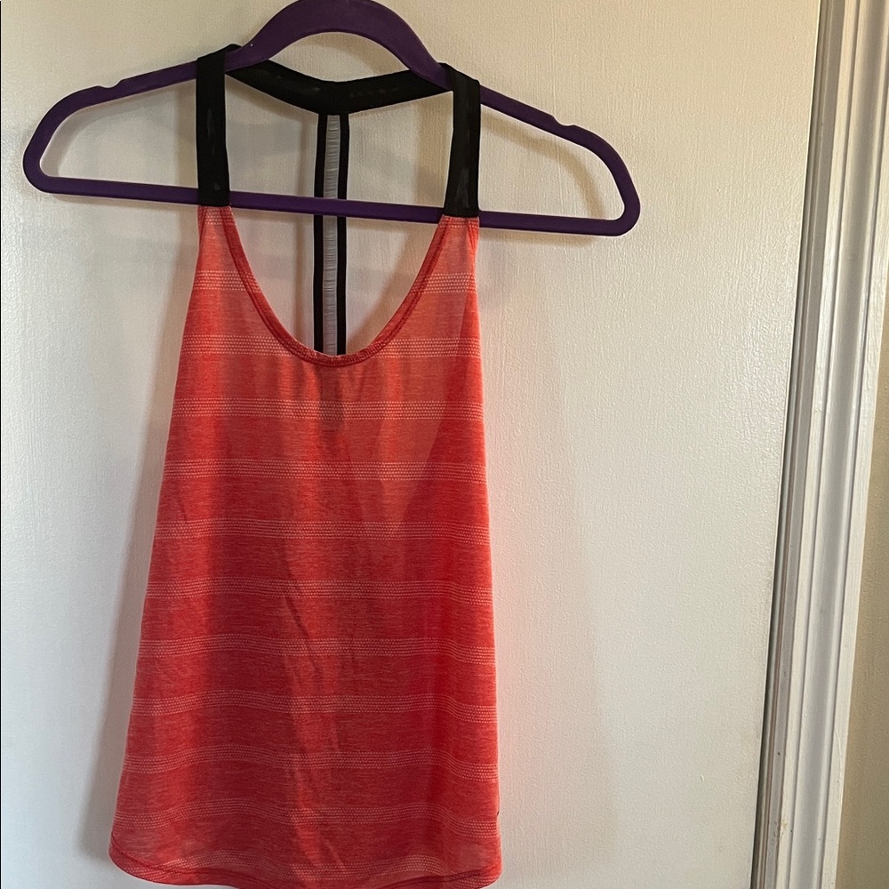 Women's Red Striped Tank Top